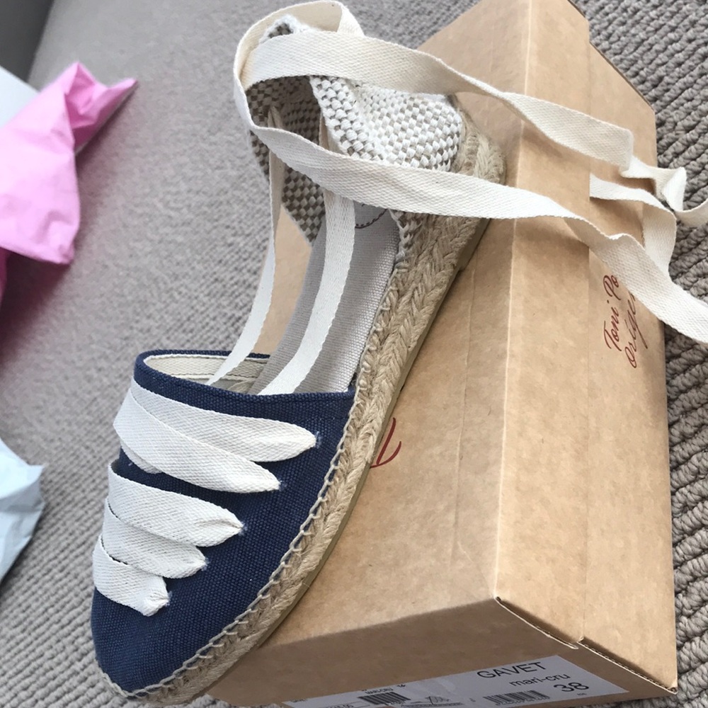 cute blue close toed sandals